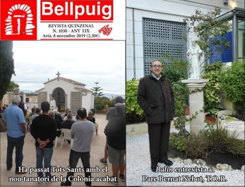 Entrevista a Fray Bernardo Nebot publicada en la revista Bellpuig